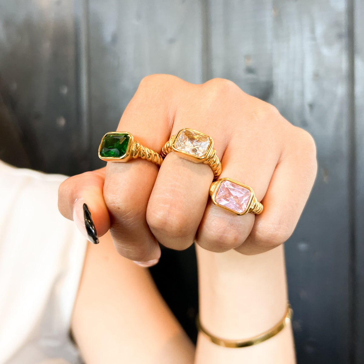 PINK STONE RING