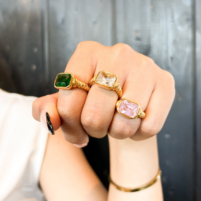 PINK STONE RING